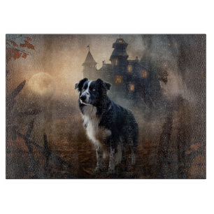 Tabla De Cortar Frontera Collie Halloween Scary