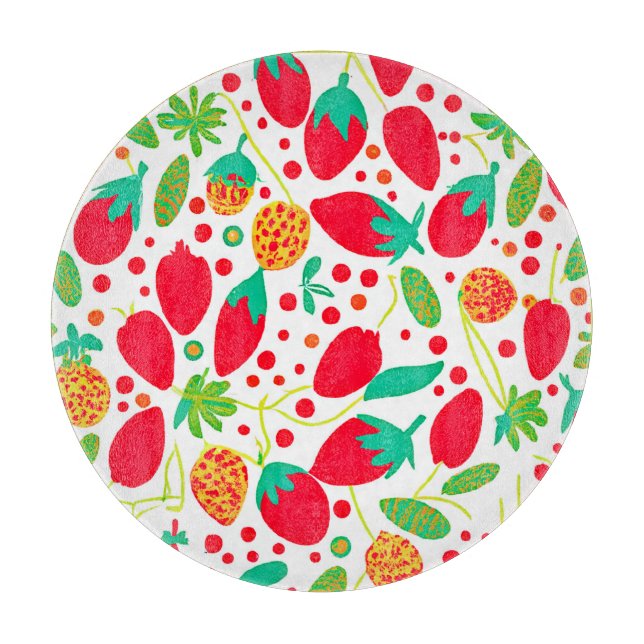 Tabla De Cortar Fruitosa Paleta Vivid Pattern (Anverso)