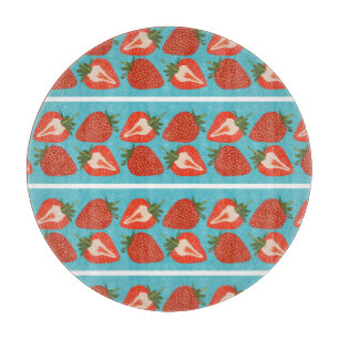 Tabla De Cortar Fruta de fresa: Patrón de repetición sin foco.
