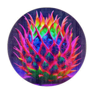 Tabla De Cortar Fruta del dragón de neón eléctrico