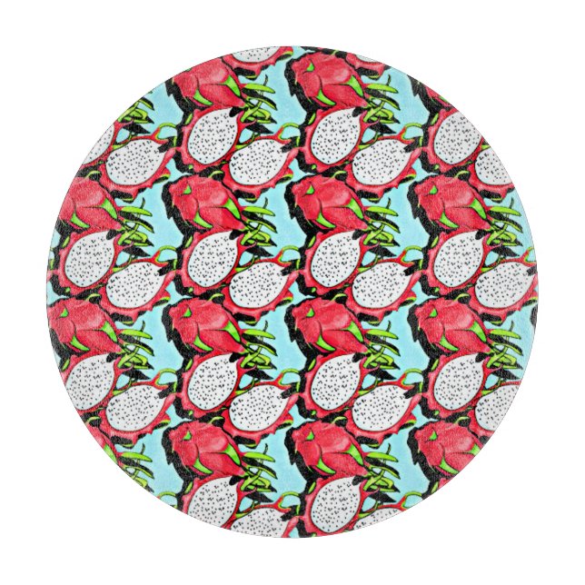 Tabla De Cortar fruta del dragón rojo (Anverso)