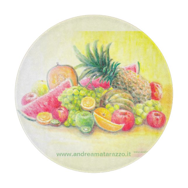Tabla De Cortar Frutas felices (Anverso)