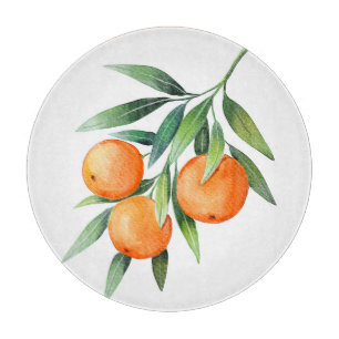 Tabla De Cortar Frutas Naranjas acuáticas: Ramas aisladas.