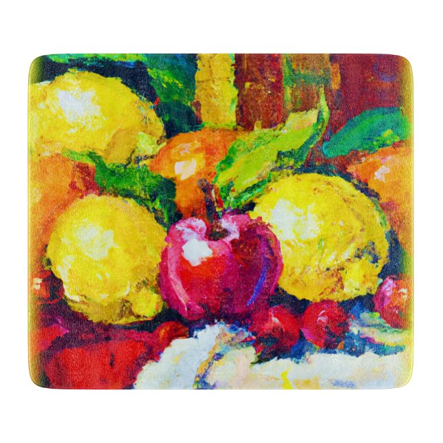 Tabla De Cortar Frutos Tropicales Piando. ¡Hazte con una en Zazzle (Anverso)