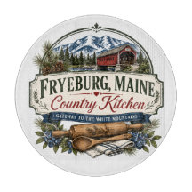 Fryeburg Maine Country Kitchen Vidrio Decorativo C