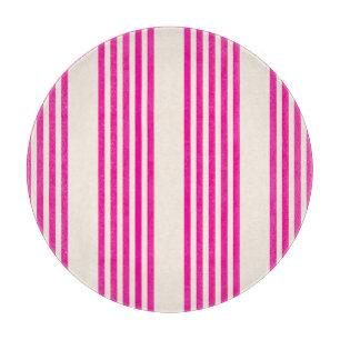 Tabla De Cortar Fuchsia y beige cinco rayas