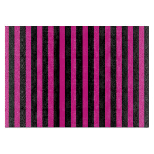 Tabla De Cortar Fuchsia y rayas de caramelo negro
