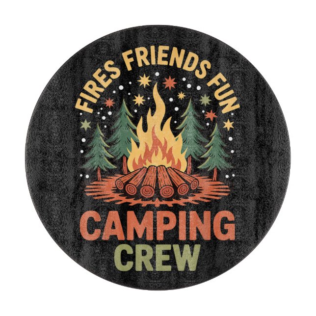 Tabla De Cortar Fuegos Amigos Diversión Camping (Anverso)
