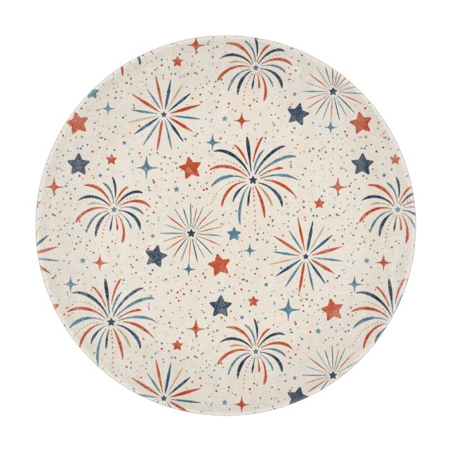 Tabla De Cortar Fuegos artificiales y estrellas (Anverso)