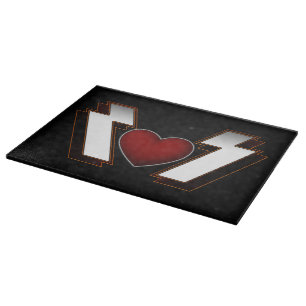 Tabla De Cortar Fuerte corazón Metalizado