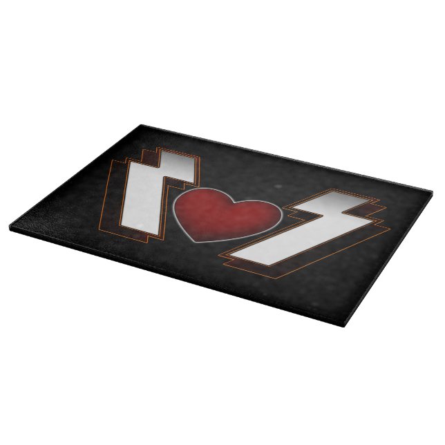 Tabla De Cortar Fuerte corazón Metalizado (Borde)