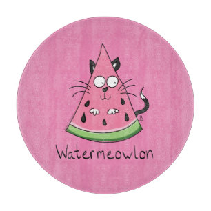Tabla De Cortar Funny Cat Watermelon Cute Kids