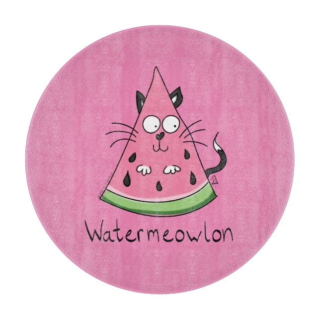 Tabla De Cortar Funny Cat Watermelon Cute Kids (Anverso)