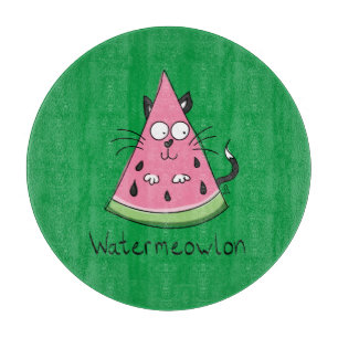 Tabla De Cortar Funny Cat Watermelon Cute Kids