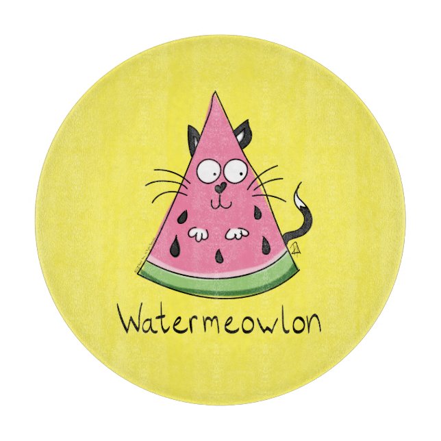 Tabla De Cortar Funny Cat Watermelon Cute Kids (Anverso)
