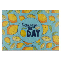 Funny Fruit Squeeze The Day Vintage Lemon Pattern