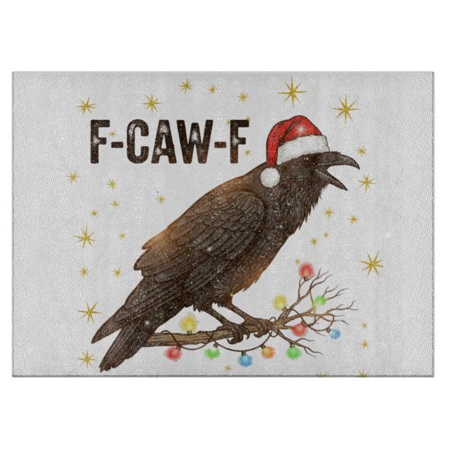 Tabla De Cortar Funny Navidades Crow Raven F-CAW- F (Anverso)