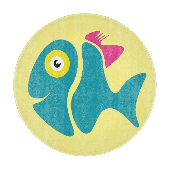 Tabla De Cortar Funny Pescado Elegante (Anverso)