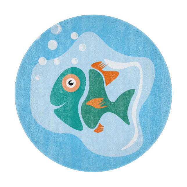 Tabla De Cortar Funny Pescado Elegante (Anverso)