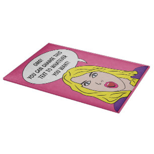 Tabla De Cortar FUNNY RETRO WOMAN personalizado tablero