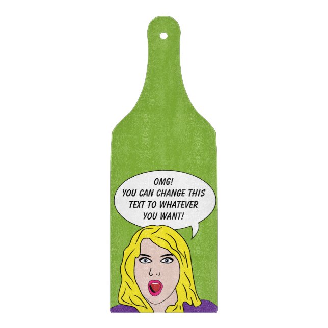 Tabla De Cortar FUNNY RETRO WOMAN personalizado tablero (Anverso)