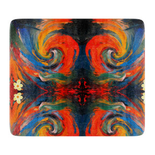 Tabla De Cortar Fusión espiral colorida