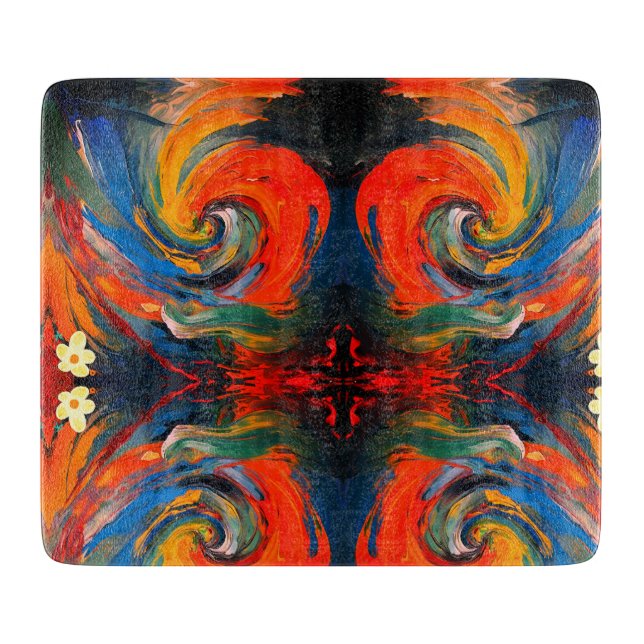 Tabla De Cortar Fusión espiral colorida (Anverso)
