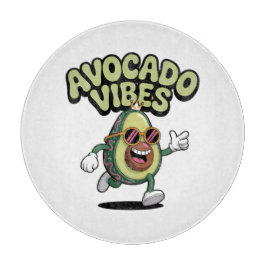 Tabla De Cortar Gafas divertidas aguacate
