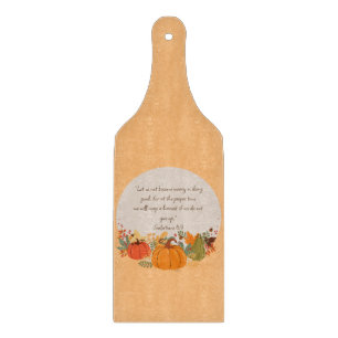 Tabla De Cortar Galatians 6:9 Cosecha Otoño Caída Calabaza agradec