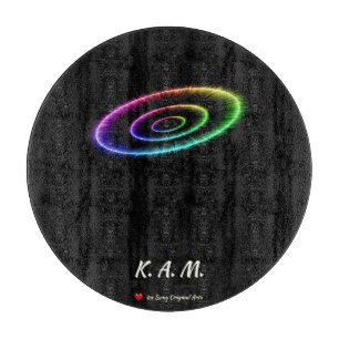 Tabla De Cortar Galaxia arco iris Circle Round Glass