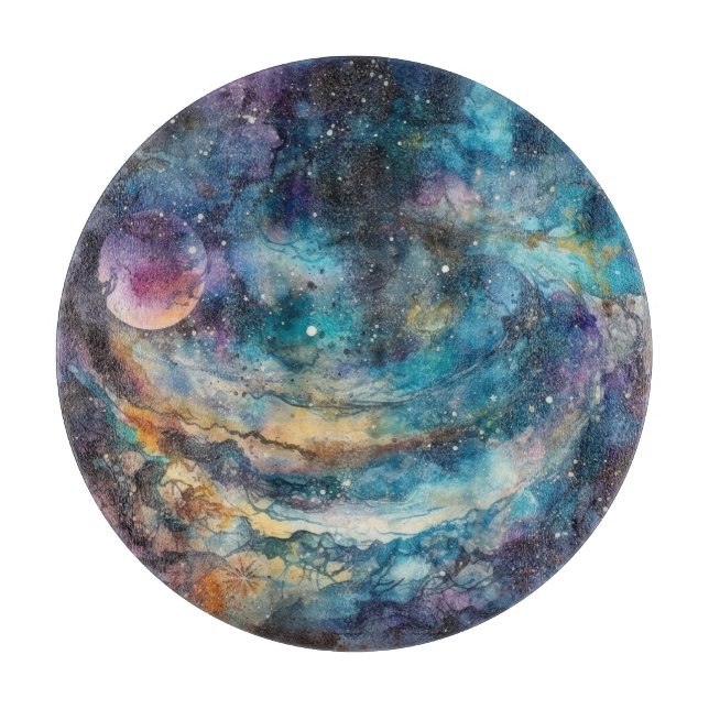 Tabla de cortar Galaxia de polvo de estrellas (Anverso)