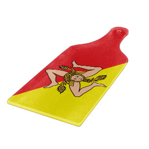 Tabla De Cortar Gálibo de cortadora de vidrio con bandera Sicilia
