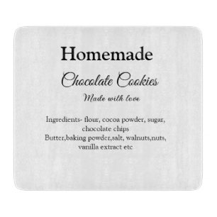 Tabla De Cortar Galletas de chocolate caseras hechas con amor añad