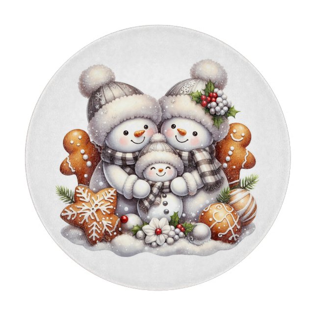 Tabla De Cortar Galletas de nieve y de pan de jengibre (Anverso)