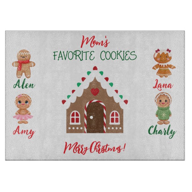 Tabla De Cortar Galletas favoritas de mamá (Anverso)