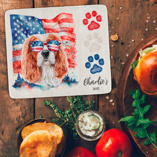 Tabla De Cortar Galletas para Perros Cavalier Spaniel Rojo Blanco