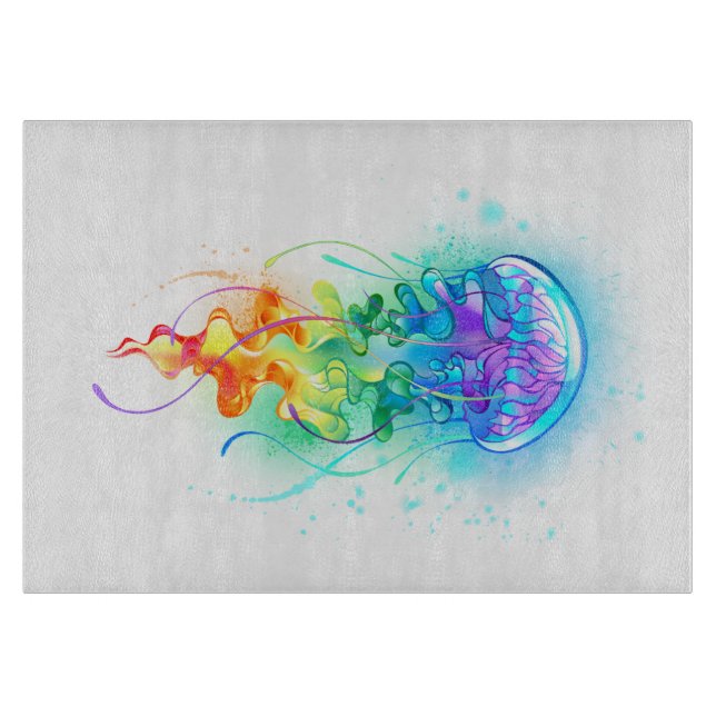 Tabla De Cortar Gallito arcoiris (Anverso)