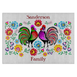 Tabla De Cortar Gallo colorido americana