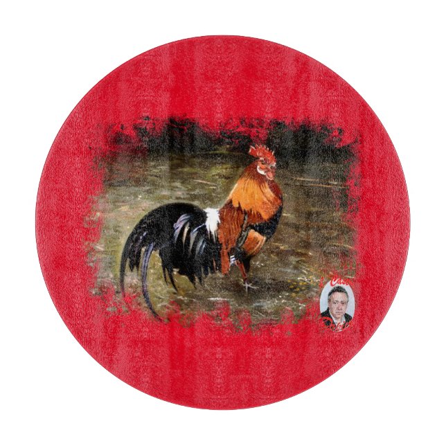 Tabla De Cortar Gallo/Galo/Rooster (Anverso)