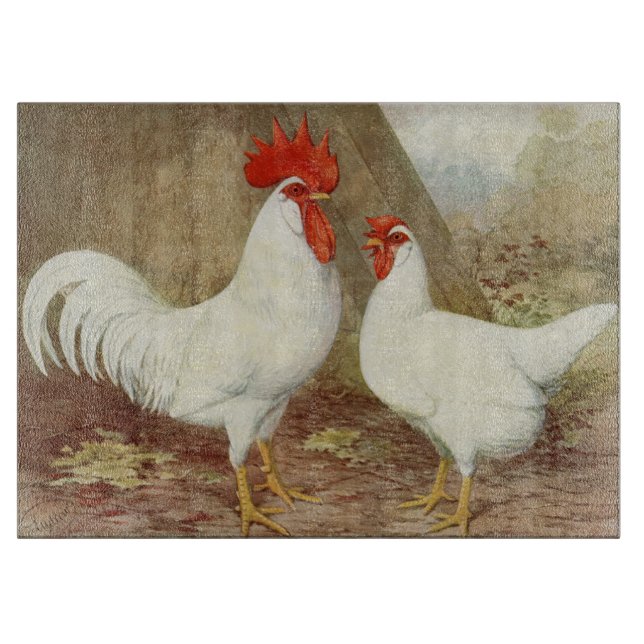 Tabla De Cortar Gallo y gallina (Anverso)