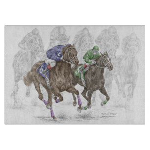 Tabla De Cortar Galloping Race Horses