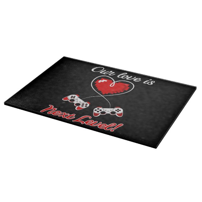 Tabla De Cortar Gamer Valentine Glass Cutting Board (Borde)