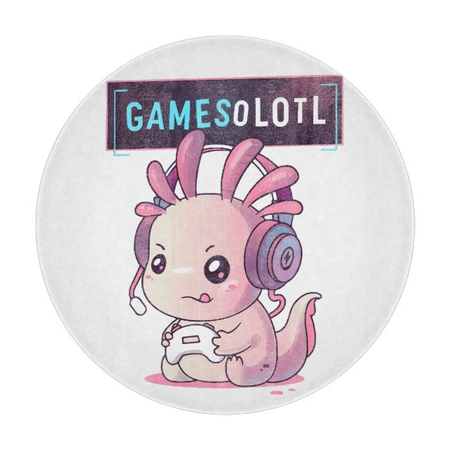 Tabla De Cortar Gamesolotl - Jugador de Axolotl (Anverso)