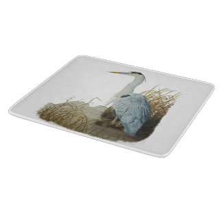 Tabla De Cortar Garza en el borde del pantano