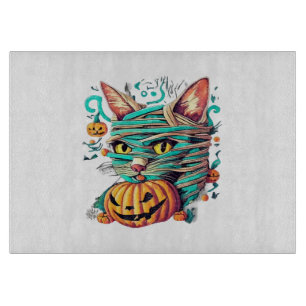 Tabla De Cortar Gata Momia Divertida Halloween