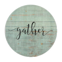 Gather Script Wood Sage Green Vintage