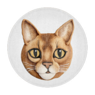 Tabla De Cortar Gato Abisinio Inspirado en 3D