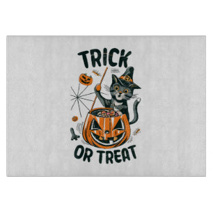 Tabla De Cortar Gato abstracto de Halloween