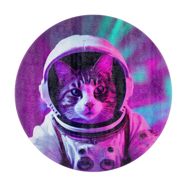 Tabla De Cortar gato astronauta (Anverso)