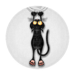 Tabla De Cortar Gato divertido personaje rascando tela